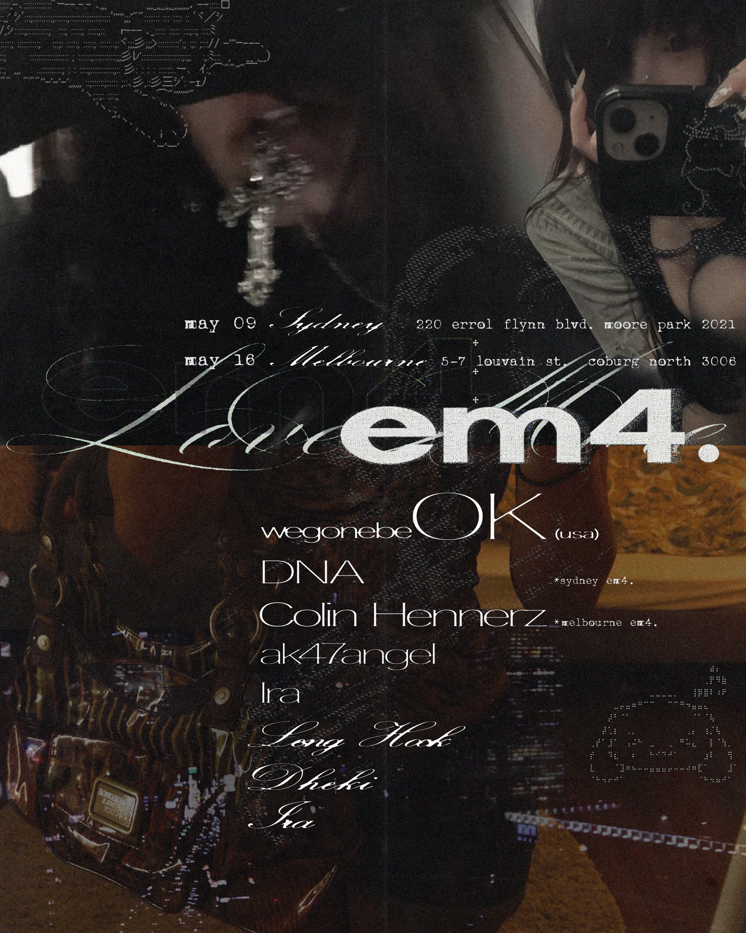 em4. presents wegonebeOK melbourne